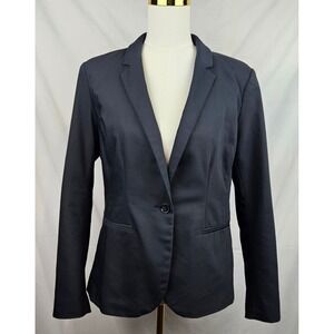 APT 9 The Torie Jacket Womens Black One Button Blazer Size 12 Career Staple